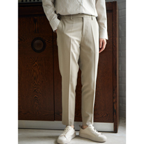 knighttom August new suit pants cream pants in the lady pants nine - point pants