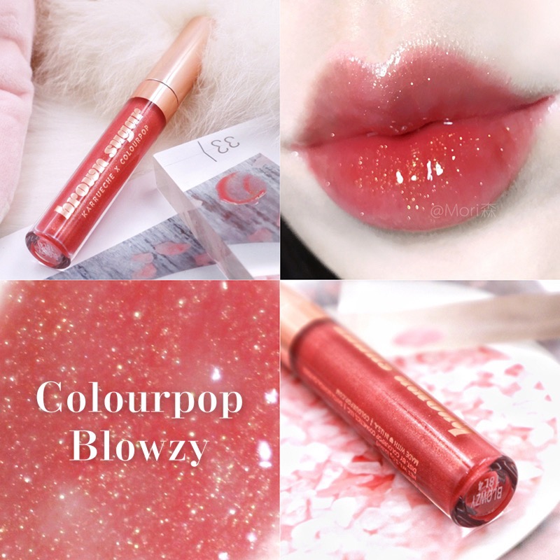 Blowzy Spot Colourpop Carla Bubbles Glossy mirror lip nectar lip glaze Fudgd