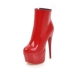 15 cm ghét bầu trời cao ủng đỏ khởi động trắng giày cưới hiển thị giày kích thước lớn giày phụ nữ kích thước nhỏ 33-48 WMH - Giày ống