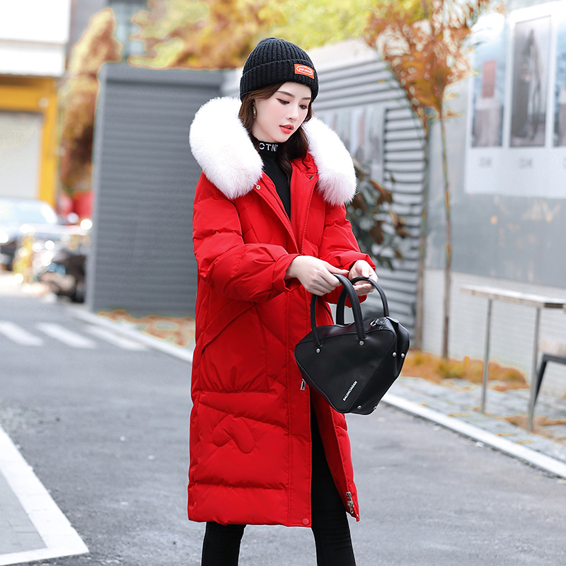 Off-season down padded jacket 2022 new women's middle-aged mother's padded jacket mid-length version of the lady's winter cotton padded jacket