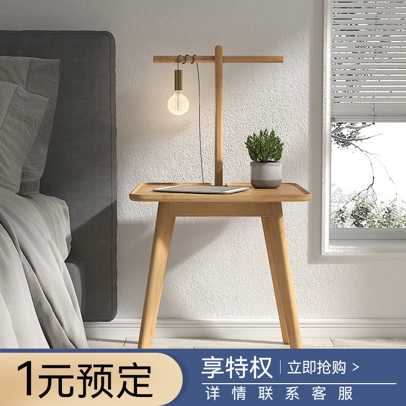 House Bed Head Cabinet White Oak Wood Day Style Modern Minimalist Home Sofa Black Walnuts Solid Wood Corner A Few Balconies a few D4