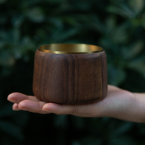 Triple Shades Ashtrays Black Walnuts Solid Wood Living Room Tea Room Light Lavish Creative Brass Color Craftwork Log Pendulum D4