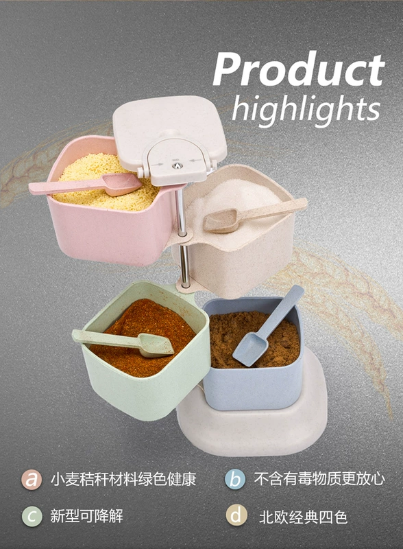 Lúa mì rơm hộp gia vị sáng tạo nồi gia đình thực tế nhà bếp Hàn Quốc cần thiết hàng ngày cuộc sống thiết bị cửa hàng bách hóa - Thiết bị sân khấu