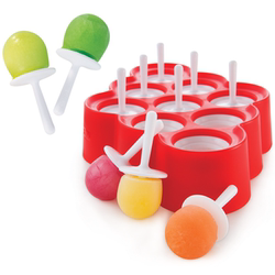 9-Grid Mini Ice Cream Mold Children's Ice Cream Mold Silicone with Lid Non-Toxic Lollipop Popsicle Mold