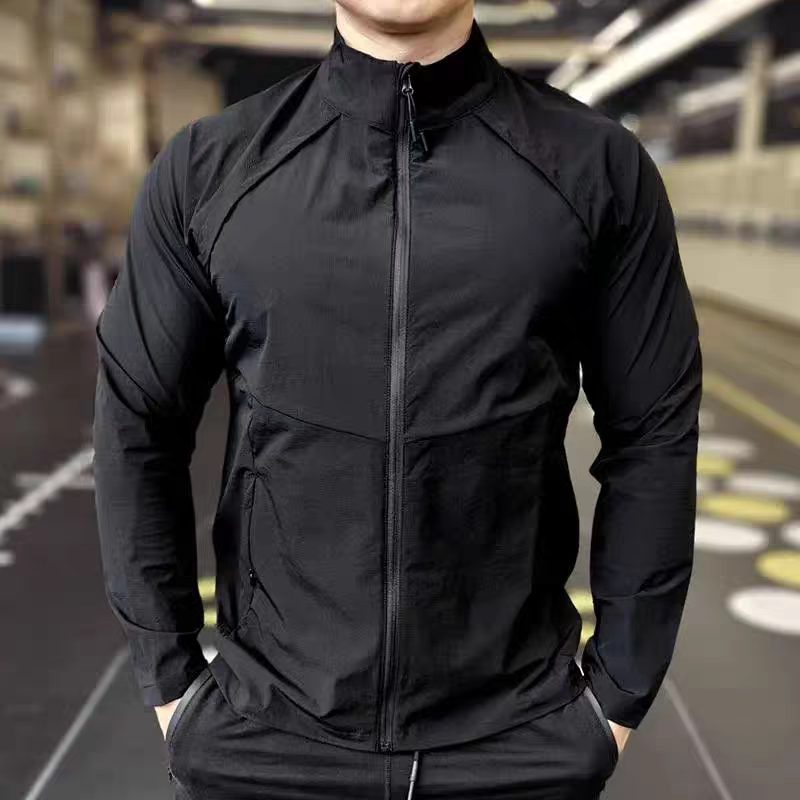2026 New Sports Jacket for Men and Women, Spring and Summer Thin Quick-Drying Stand-Up Collar Fitness Outdoor Sun Protection Casual Running Jacket
