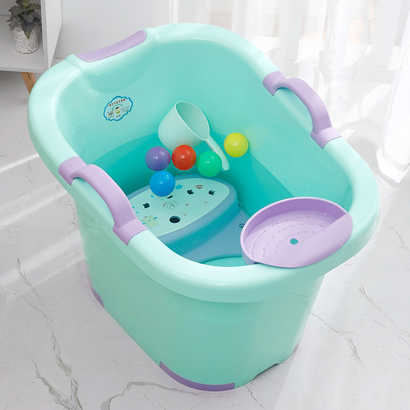 Baby 1 to 3 years old and above bath tub baby large swimming dual-use children's bath tub bath tub can sit in one