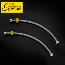 304 stainless steel 4 cold and hot high-pressure water inlet metal hose hose water heater toilet explosion proof connection tube