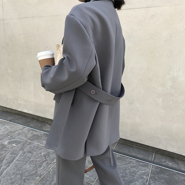 TACO 2018 thu đông phong cách mới chic blogger gió thả vai oversize áo khoác lửng nữ thời trang u40