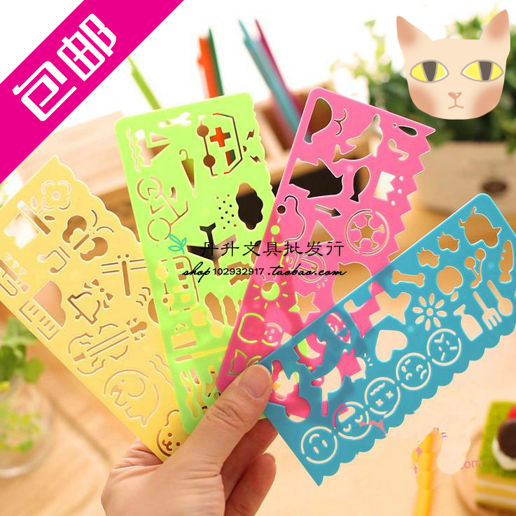 Florist ruler suit drawing ruler stencil ruler drawing ruler hand ledger creative handmade diy multifunctional hollowed-out sleeve ruler