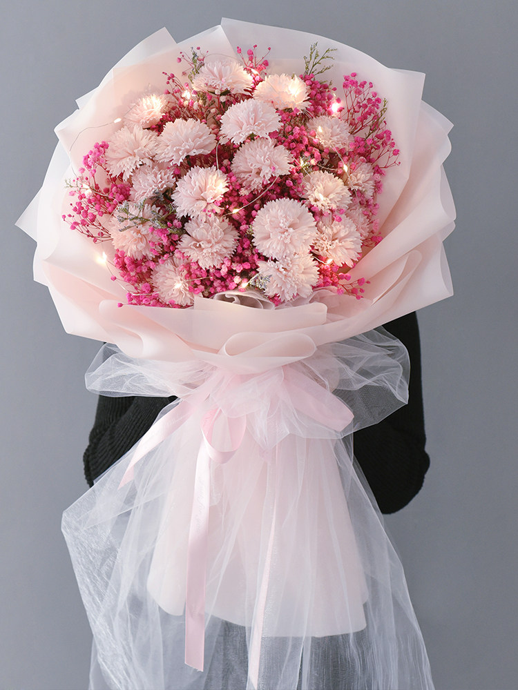 Oversized Bouquet of Starry Dried Flowers Immortalized Fragrant Flowers Carnations Girlfriend birthday wife mom Teacher Mother's Day Gift