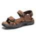 Thương hiệu giày lạc đà nam 2019 mùa hè thoáng khí bằng da bò và dép da ngoài trời - Sandal boot nam Sandal