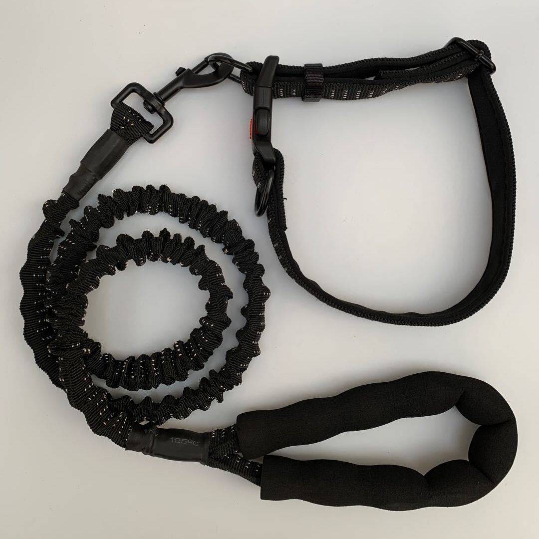 Buffer dog rope explosion-proof punching medium and large dog chain elastic reflective high-quality golden retriever edge shepherd Labrador