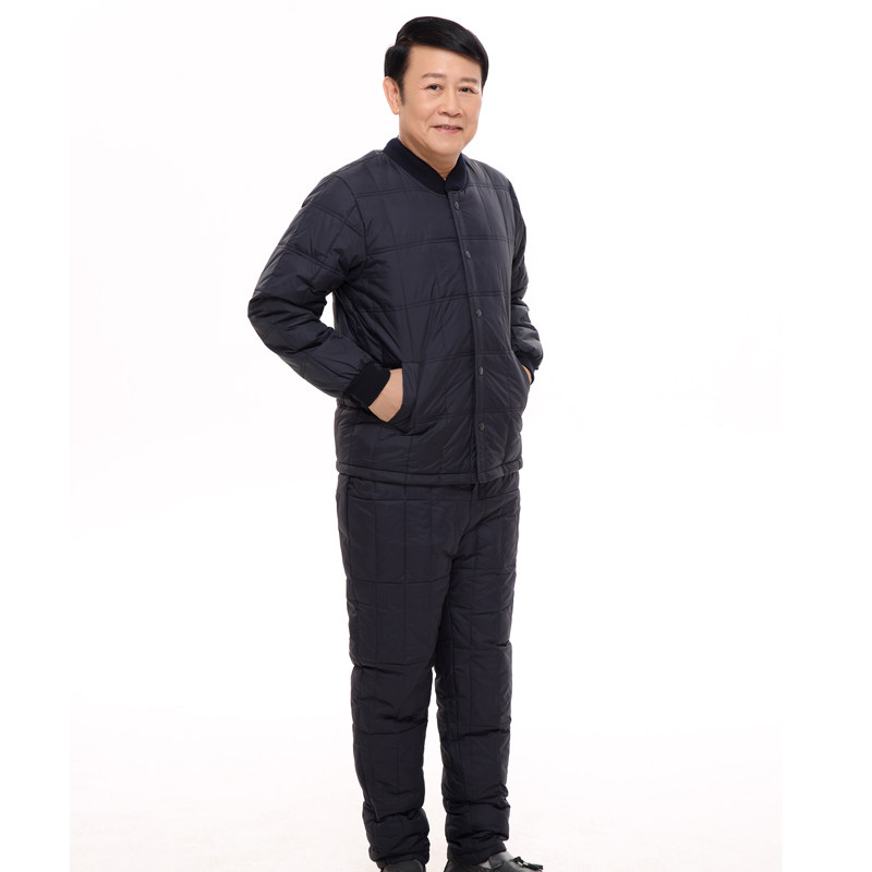 South Pole man aged down pants liner male collar down jacket for men thickening high waist pants warm lingerie suit-Taobao