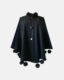 ຮ້ານ Vintage niche vintage retro black fur ball cape wool spring temperament French stand collar