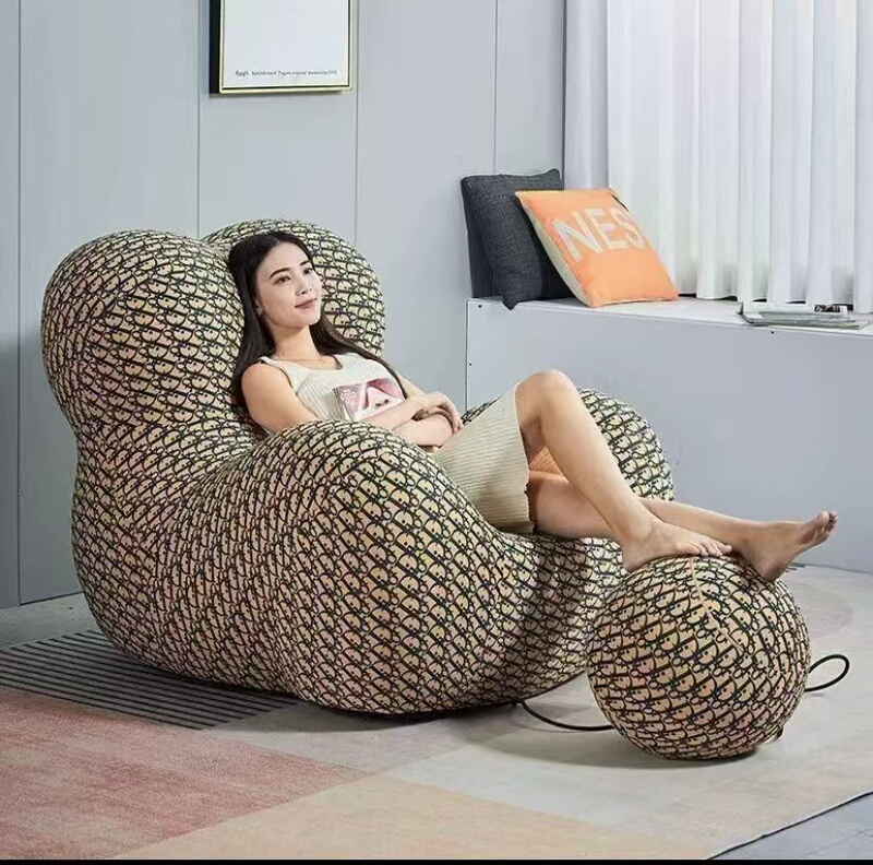 Mom's Embrace Lounge Chair Single Lazy Sofa Chair Bedroom Living Room Light Luxury Designer Internet Celebrity Removable and Washable