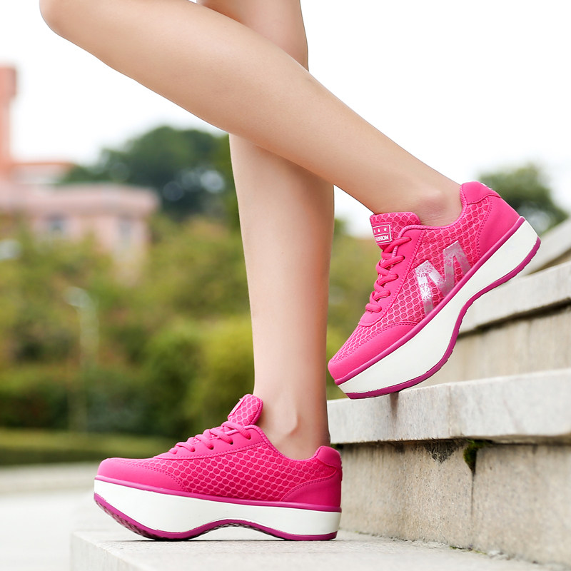 Women's professional negative heel shoes women's summer breathable pelvis forward lumbar correction women's summer mesh non-slip wear-resistant light