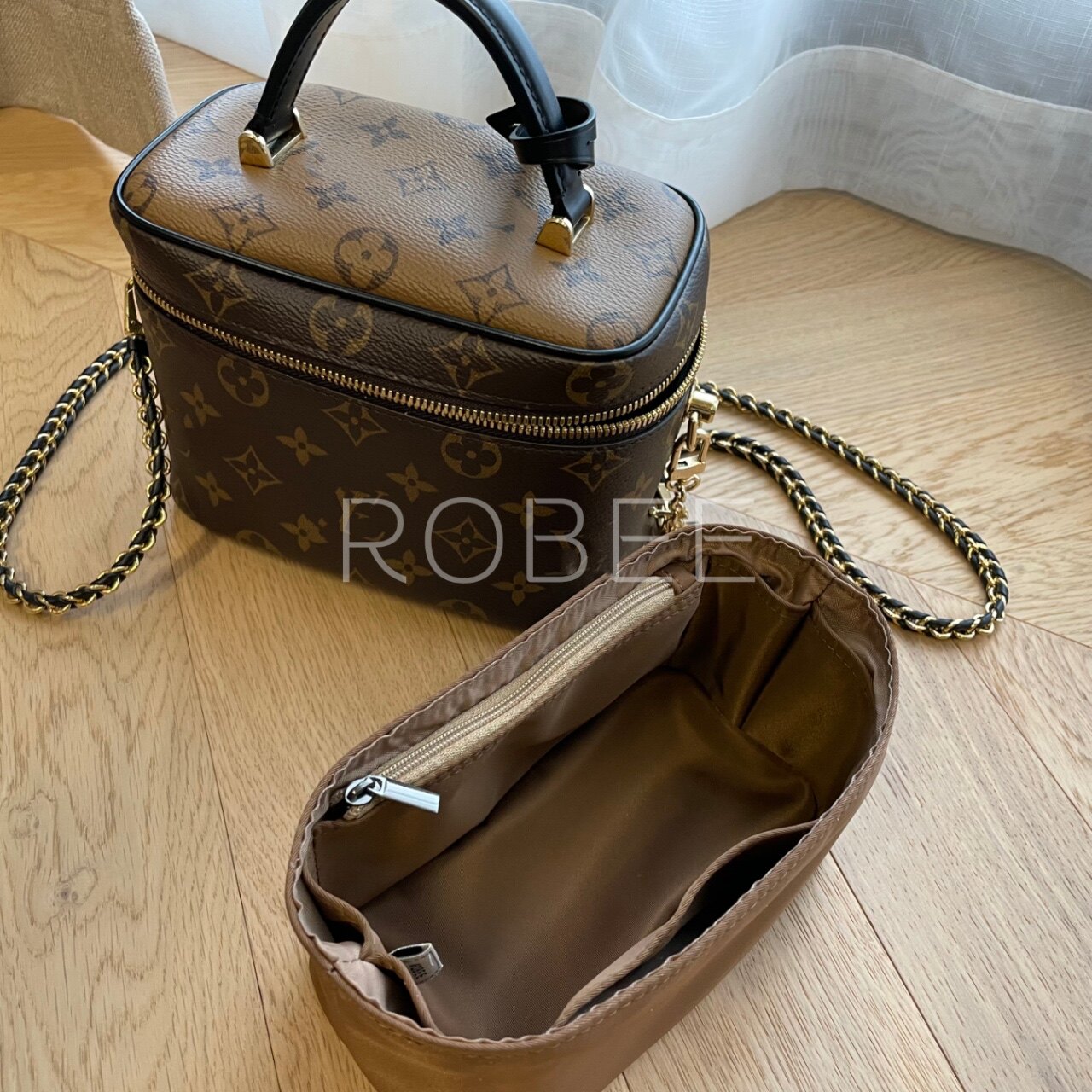 ROBEE is suitable for Lv vanity liner bag cosmetic bag storage bag middle bag finishing bag box liner bag