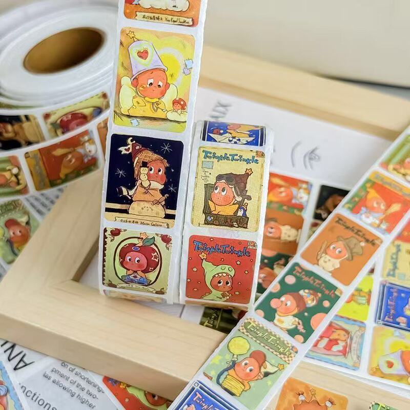 New】Cute Healing Star People Roll Stickers Twinkle Star People Sealing Stickers Packaging Decoration DIY New】Cute Healing Star People Roll Stickers Twinkle Star People Sealing Stickers Packaging Decoration DIY