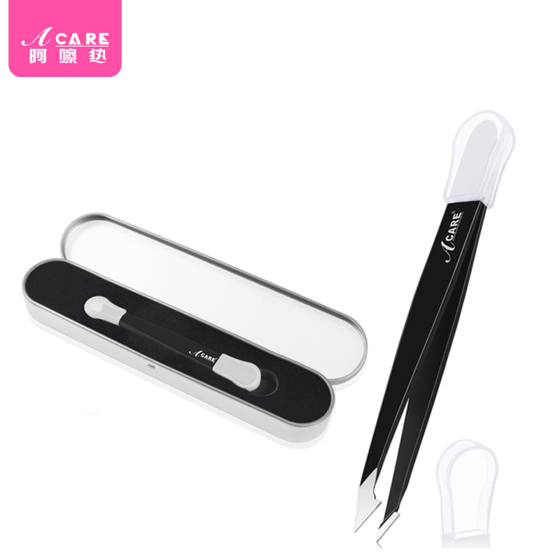 Eyebrow clip Eyebrow clip Eyebrow tool Eyebrow Pliers Stainless steel plucking Tweezers Set Obliquely pointed male beard plucking Portable
