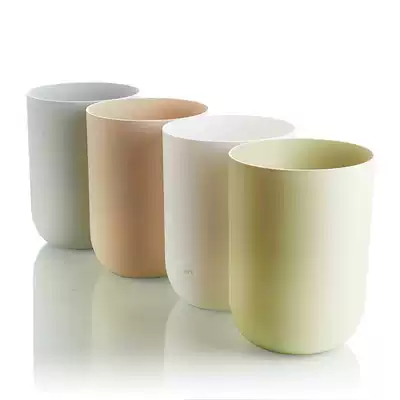 Creative simple trash can household uncovered dressing room small thick plastic living room bedroom big paper basket tube European style