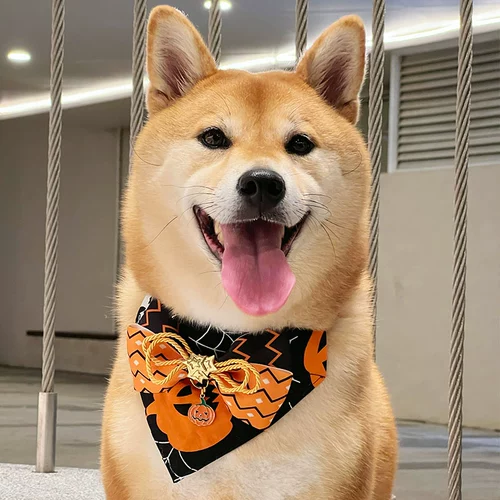 Слюнявчик с бантиком, регулируемый шарф, xэллоуин