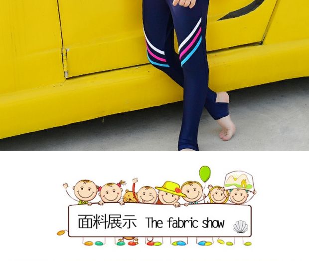 Dolce Bell New Fashion Beach Surf Boy Áo tắm dài tay Quần Big Boy Kem chống nắng Cô gái Xiêm áo bơi trẻ em