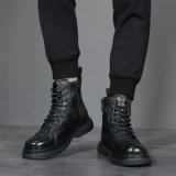 Martens, высокая зимняя обувь в английском стиле, утепленные ботинки для кожаной обуви, из натуральной кожи, в британском стиле, коллекция 2023