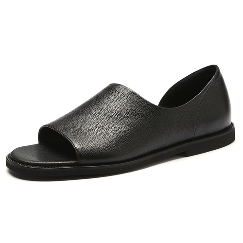 Летние сандалии, дышащая пляжная обувь для отдыха, из натуральной кожи