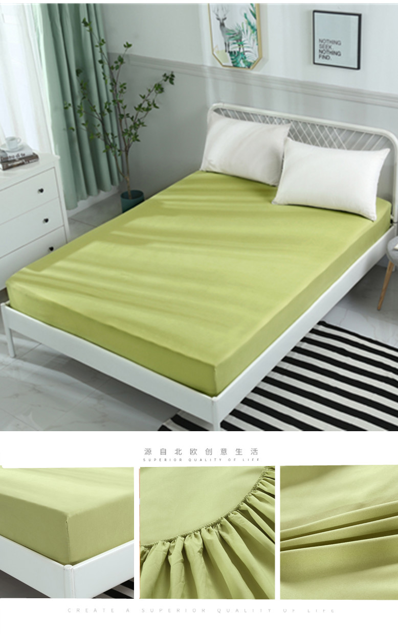 Giường đơn Noschi 笠 1,5 / 1,8m có thể cố định tấm trải giường bằng vải thun co giãn Bảo vệ Simmons phủ bụi che phủ giường Mua ga phủ giường