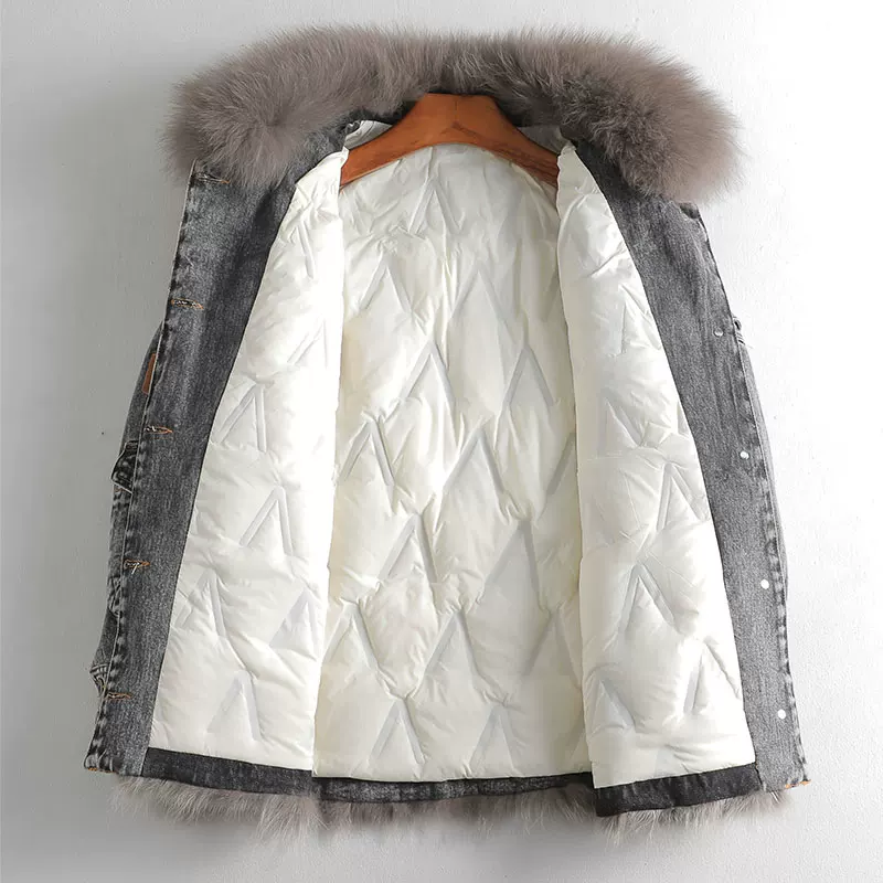 咔琦娜 Demi-season denim short jacket
