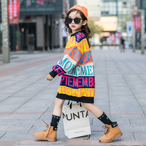 Childrens clothing girls clothes autumn and winter 2020 new winter clothes plus velvet thickened Korean version of tide big childrens foreign style medium long