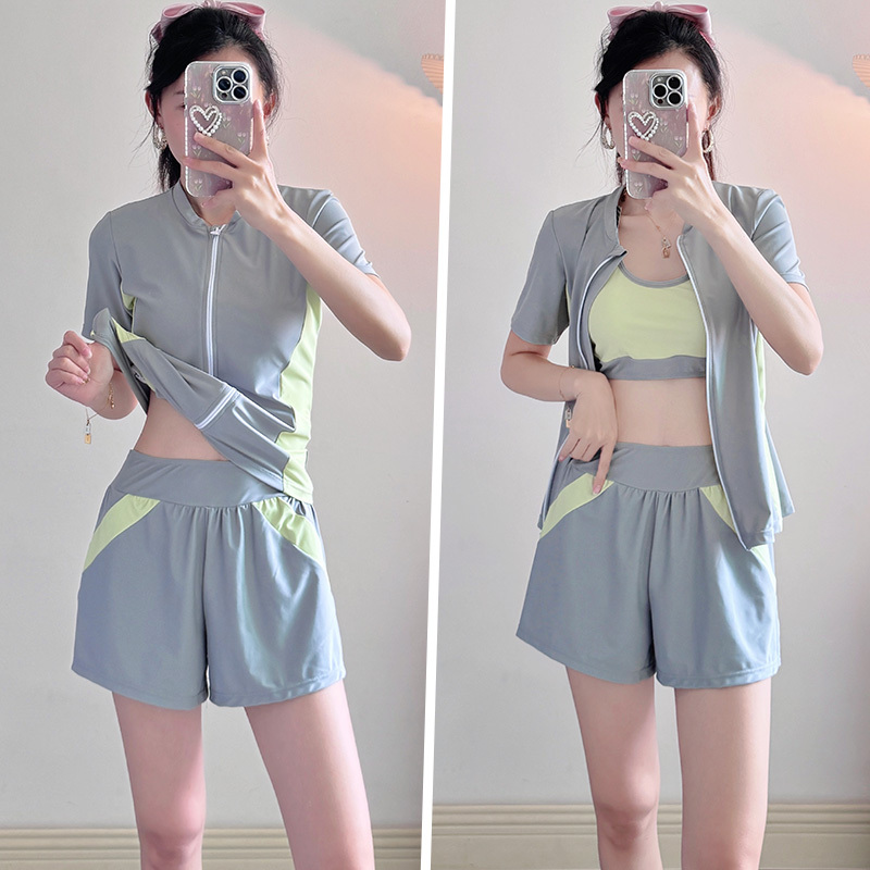 Swimsuit for Women, Two-Piece, Square-Leg, Specially Designed for Swimming Pools, Suitable for Slightly Chubby Girls, Plus Size, Covers the Body, Makes You Look Slimmer, Suitable for Sports and Hot Springs