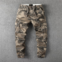 Fall and Winter Pure Cotton Sole Men Army Brigade with loose small footwear packing pants beam feet and trousers Harlen pants