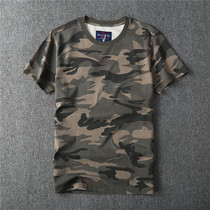 Old camouflage knife T - shirt in Europe and America summer mens pure cotton to camouflage brigade casual half sleeve
