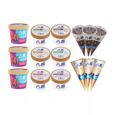 【淘秒】八喜冰淇淋经典60g*6杯+甜筒68g*6支+随机雪芭65g*3杯