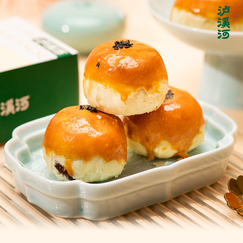泸溪河桃酥蛋黄酥雪媚娘100gx2盒
