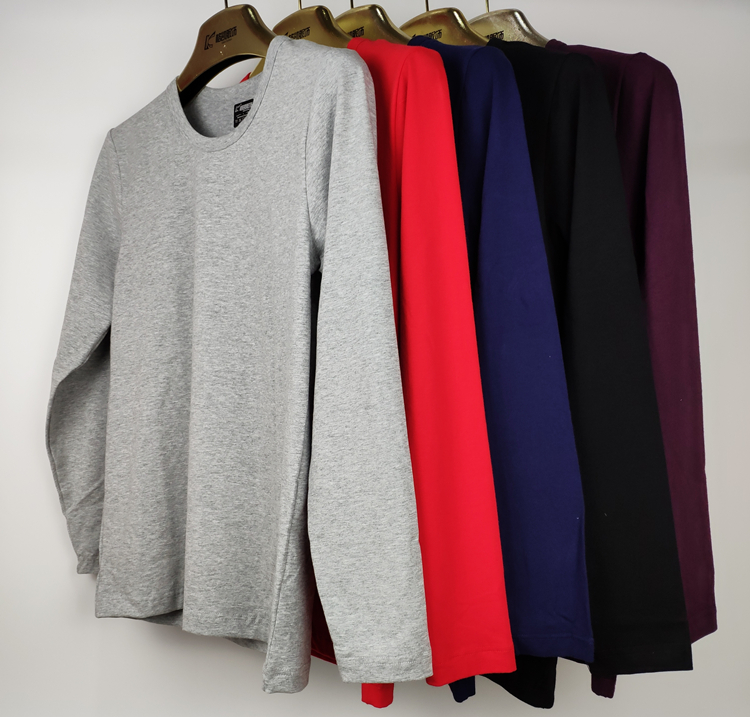 Quần áo Gekai nam đồ lót Lycra cotton mùa thu quần dài phù hợp với phần dày cổ tròn cotton ấm áp mùa thu và áo mùa đông bộ đồ thu đông nữ big size
