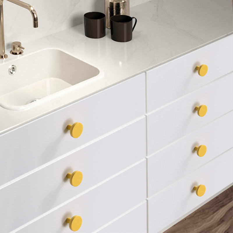 [USD 7.41] Modern Simple White Wardrobe Door Pull Handle Nursery