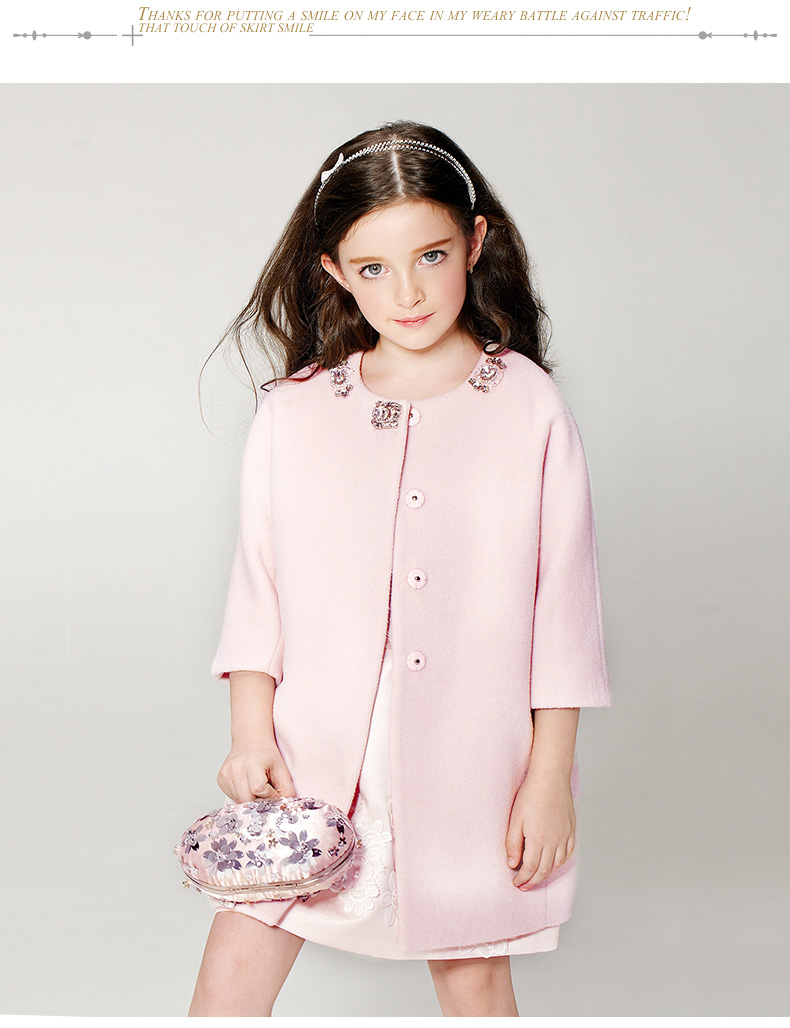 Manteau pour fille EYAS en mélange - Ref 2162340 Image 21