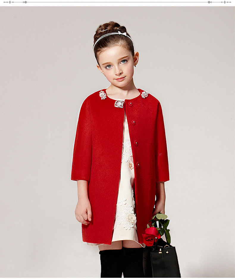 Manteau pour fille EYAS en mélange - Ref 2162340 Image 24