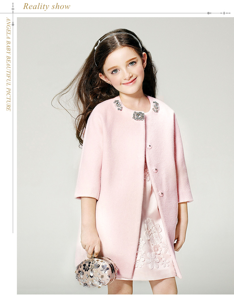 Manteau pour fille EYAS en mélange - Ref 2162340 Image 17