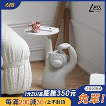 ins net red personality creative monkey tea table living room home round light extravagant table Nordic modern minimalist tea table