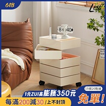 Creative Rotation Removable Locker Modern Minima Bed Head Cabinet Net Red Ins Living Room Cosmetics Containing Side Cabinet