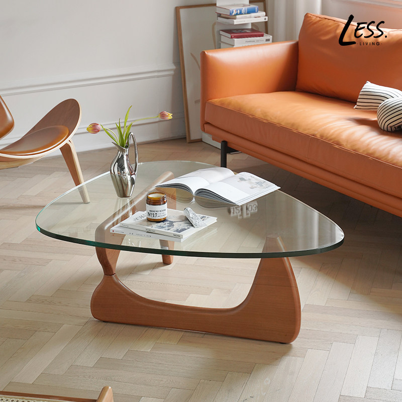 Less Living Retro Tempered Tempered Glass Noguchi Table