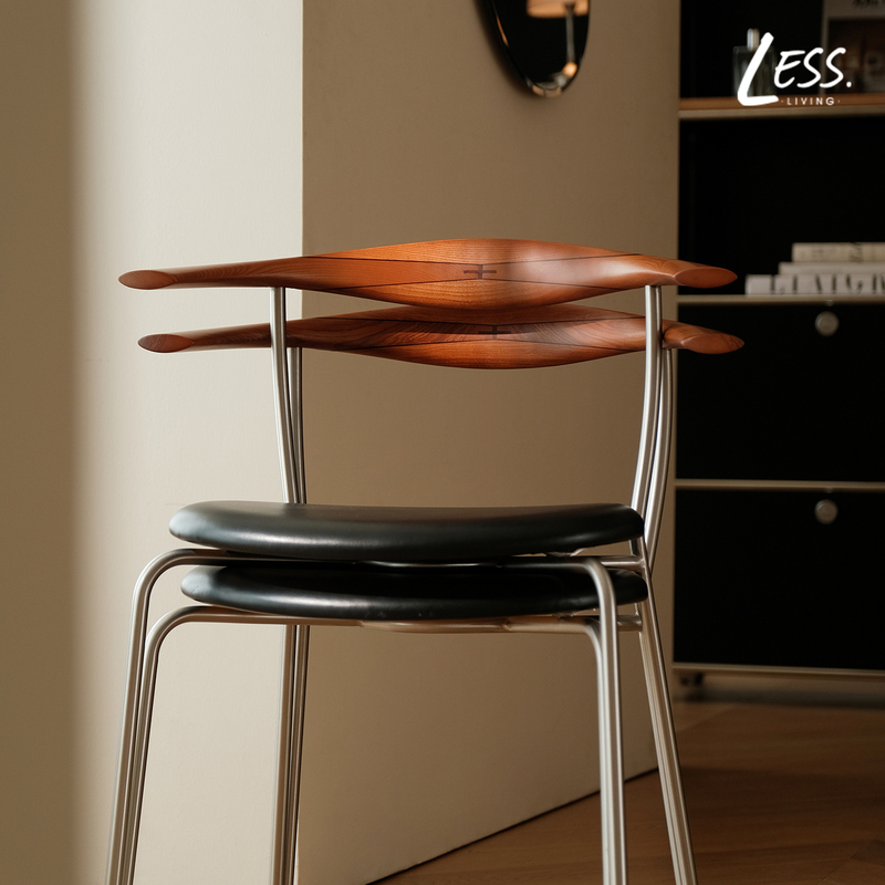 Lessliving Nordic Bauhaus Designer Dining Chair Vintage Cross 701 Large Horn Chair Solid Wood Backrest Chair Lessliving Nordic Bauhaus Designer Dining Chair Vintage Cross 701 Large Horn Chair Solid Wood Backrest Chair