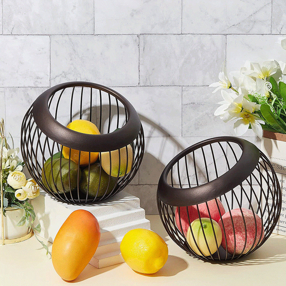 European oblique mouth storage basket coffee size capsule milk ball sugar storage rack storage black creative fruit stainless rack