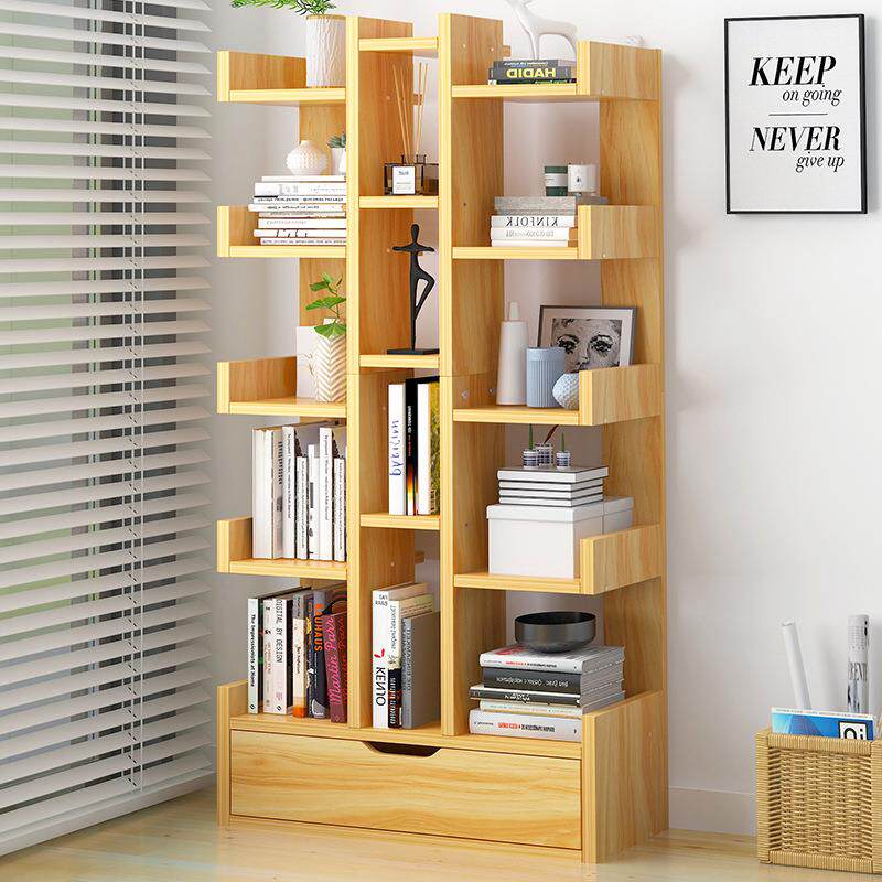 Bookshelves Multilayer Provincial Space Storage Cabinet Home Bedrooms Simple Landing Shelve Students Bookcase Bookcase Bookcase Containing Deck Shelf