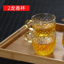 Small teacup Heat-resistant glass Japanese handmade hammer pattern Kung Fu tea cup Tea cup Household with a water cup Small cup