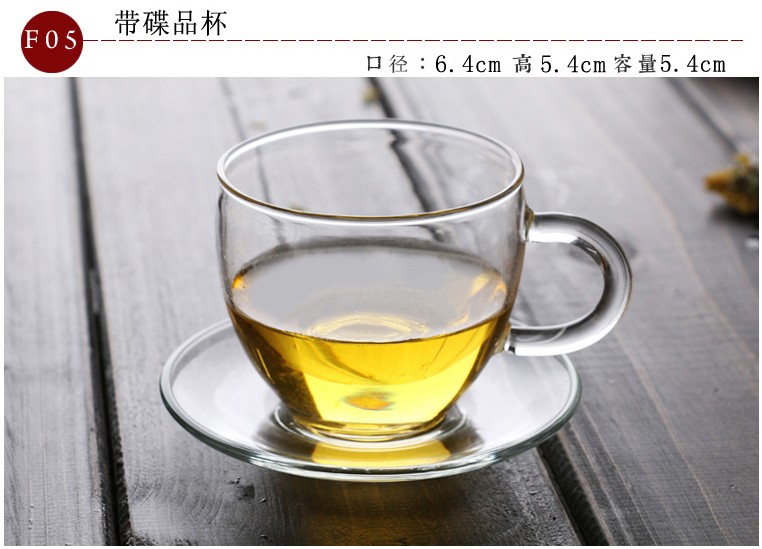Ly thủy tinh chịu nhiệt 茗 cốc nhỏ tách trà kung fu đặt chén thơm mùi cốc với tách trà dày 6 - Trà sứ bình trà cổ