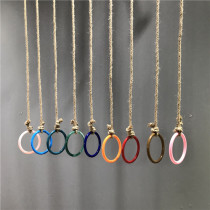 Womens clothing store hanging ring hemp rope hanger hanging bracelet circle display stand childrens clothing store hanging display hook